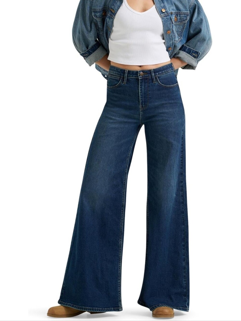 Wrangler Women's Women's High Rise Wide Leg Jean